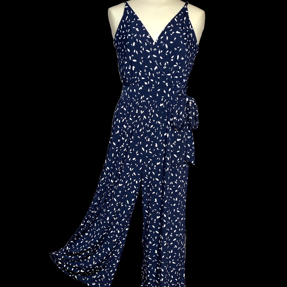 Blue Floral Jumpsuit